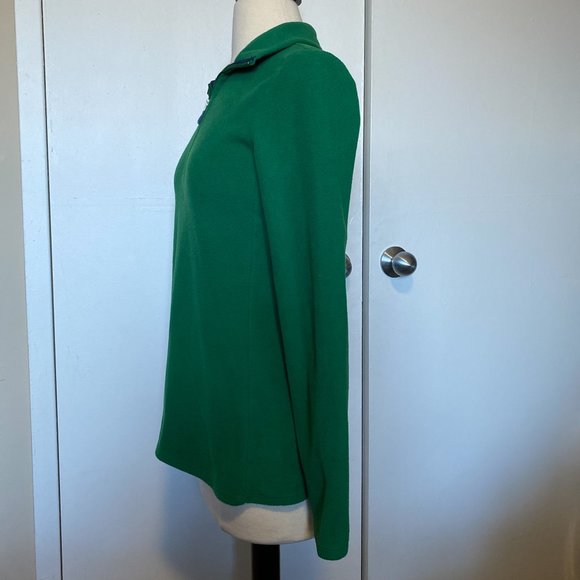 GAP Green Fleece Sweater 1/4 Zip Up Mock Neck Pullover Size Small/XS - Picture 8 of 10